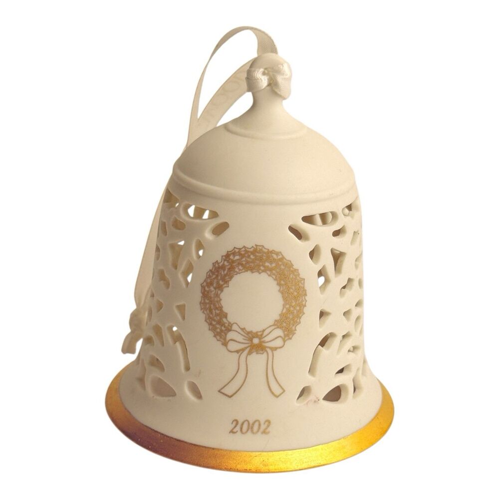 Vintage WEDGWOOD 2002 Pierced Bell Christmas Ornament 3in